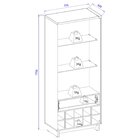 Cristaleira 2 Portas 1 Gaveta Com Adega Guanabara  Móveis Pre