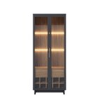 Cristaleira 2 Portas 1 Gaveta Com Adega Guanabara Móveis Pret