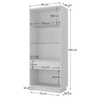 Cristaleira 2 Portas 1 Gaveta Com Led 8600 Branco