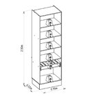 Cristaleira 2 Portas 1 Gaveta Com Led Allure Jequitibá/gris F