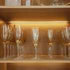 Cristaleira 2 Portas 1 Gaveta E Led Allure Linea Brasil