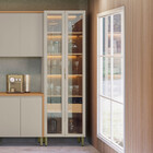 Cristaleira 2 Portas 1 Gaveta E Led Allure Linea Brasil