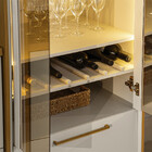 Cristaleira 2 Portas 1 Gaveta E Led Atena Linea Brasil