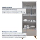 Cristaleira 2 Portas 1 Gaveta Grecia Off White/naturalle