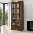 Cristaleira 2 Portas 1 Gaveta Madeira Maciça Imbuia Alaida Sh