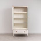 Cristaleira 2 Portas 1 Gaveta Madeira Maciça Vanilla Cabecasa