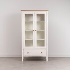 Cristaleira 2 Portas 1 Gaveta Madeira Maciça Vanilla Cabecasa