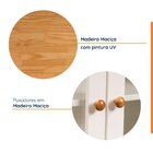 Cristaleira 2 Portas 1 Gaveta Madeira Maciça Vanilla Cabecasa