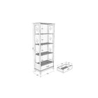 Cristaleira 2 Portas 1 Gaveta Madri Roble Com Preto