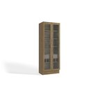 Cristaleira 2 Portas 1 Gaveta Nogueira/fendi