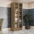 Cristaleira 2 Portas 1 Gaveta Nogueira/fendi