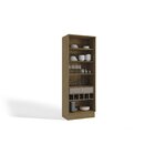 Cristaleira 2 Portas 1 Gaveta Nogueira/fendi