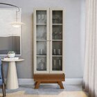 Cristaleira 2 Portas 1 Gaveta Retrô Marsala  Freijó/off White