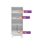 Cristaleira 2 Portas 1 Gaveta Retrô Marsala Freijó/off White