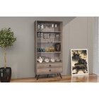 Cristaleira 2 Portas 2 Gavetas 70cm Rústico