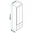 Cristaleira 2 Portas 2 Gavetas Castanho/branco Bh 06 - Brv Mó