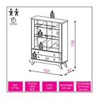 Cristaleira 2 Portas 2 Gavetas E Led C710l Dalla Costa