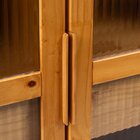 Cristaleira 2 Portas 2 Gavetas Em Madeira Maciça E Vidro Cane