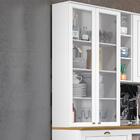 Cristaleira 2 Portas 2 Gavetas Mdf Nova York Ci357 Branco Nat