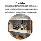 Cristaleira 2 Portas, 3 Prateleiras E 12 Nichos Murano Cinamo