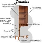 Cristaleira 2 Portas 5 Nichos Jurere Clb