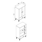 Cristaleira 2 Portas 70cm Retrô  Off White