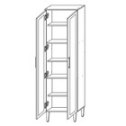 Cristaleira 2 Portas 70cm Vidro Reflecta Com Pés 100 Mdf May