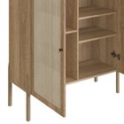 Cristaleira 2 Portas 93cm Palhinha Pé Madeira Oslo Hanover