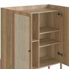 Cristaleira 2 Portas 93cm Palhinha Pé Madeira Oslo Hanover