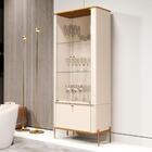 Cristaleira 2 Portas Baton Rouge Off White Nature Bronze