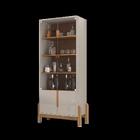 Cristaleira 2 Portas C/ Prateleiras Para Vinhos E Taças Luna