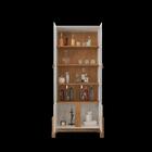 Cristaleira 2 Portas C/ Prateleiras Para Vinhos E Taças Luna