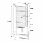 Cristaleira 2 Portas C/ Prateleiras Para Vinhos E Taças Luna