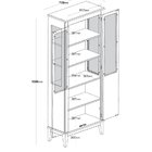 Cristaleira 2 Portas Cinza