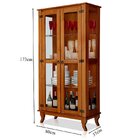 Cristaleira 2 Portas Com Balcão 3 Portas Madeira Maciça Casta