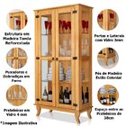 Cristaleira 2 Portas Com Balcão 3 Portas Madeira Maciça Casta