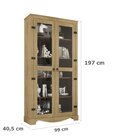 Cristaleira 2 Portas Com Vidro New York Cinamomo