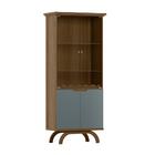 Cristaleira 2 Portas Creta Imbuia Cinza