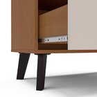 Cristaleira 2 Portas De Vidro 1 Gaveta 4 Prateleiras 75cm Cre