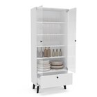 Cristaleira 2 Portas De Vidro 1 Gaveta Londres Branco