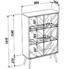 Cristaleira 2 Portas De Vidro 23105 Branco - Artesano Branco