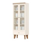 Cristaleira 2 Portas De Vidro 3 Prateleiras 1 Gaveta Tifany E