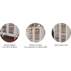 Cristaleira 2 Portas De Vidro 3 Prateleiras Filó Off White