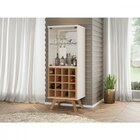 Cristaleira 2 Portas De Vidro Com Nicho Garrafeiro Mdf C711 D