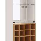 Cristaleira 2 Portas De Vidro Com Nicho Garrafeiro Mdf C711 D