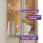 Cristaleira 2 Portas De Vidro Dinare Nature Off-white