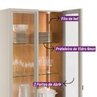 Cristaleira 2 Portas De Vidro Dinare Nature Off-white