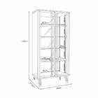 Cristaleira 2 Portas De Vidro Evora Led Hb Móveis