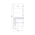 Cristaleira 2 Portas De Vidro Jurerê Off White Matte/freijó