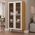 Cristaleira 2 Portas De Vidro Molduras Com Detalhes Em 45° 10